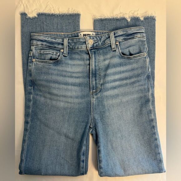 Unbranded Denim - PAIGE High Rise Premium Denim Raw Hem Size 28 Medium Wash